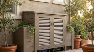 scoprite un metodo fai-da-te discreto per eliminare i contenitori con ruote che rovinano la facciata della vostra casa. soluzione semplice e pratica per un'estetica perfetta.